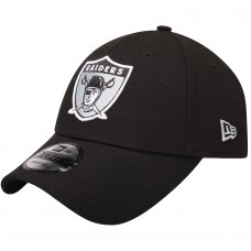 Men's Oakland Raiders New Era Black The League Throwback 9FORTY Adjustable Hat 2800624